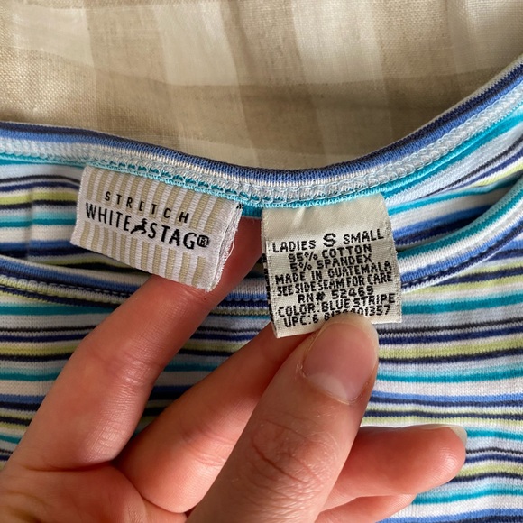 White Stag blue and green tank top. Size S. - Picture 3 of 3